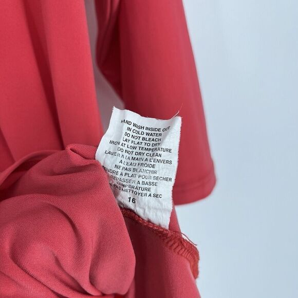 Sympli Tunic Top Size 8 Womens Pink Stretch Lagenlook Flowy Career Strappy Back - Picture 7 of 7